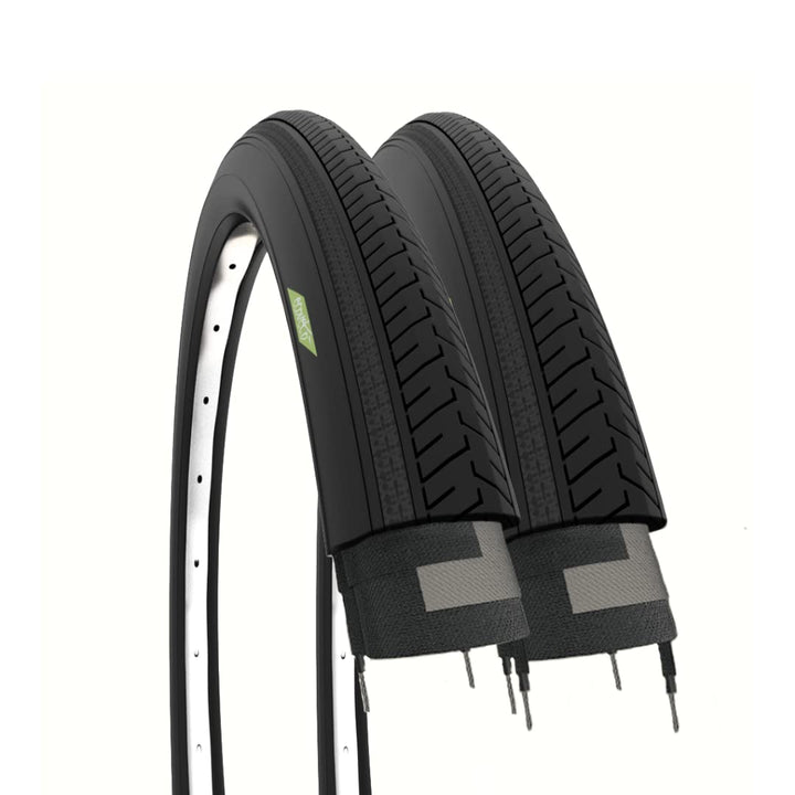 ECOVELO Unisex – Erwachsene Reifen 27x1 1/4 Strassenreifen fahrradreifen, Schwarz, 27" Adulto
