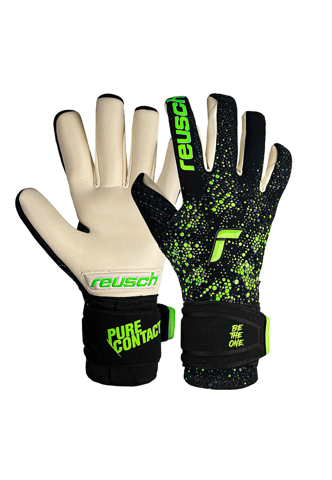 Reusch Pure Contact Gold Unisex Torwarthandschuhe mit Innennaht Schnitt und Grip Gold Belag, geeigne
