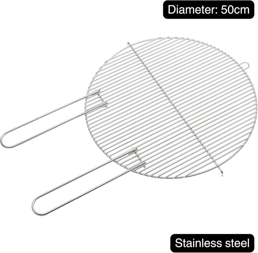 Barbecook Grillrost rund 50 cm mit zwei festen Haltegriffen für Holzkohlegrill, BBQ grill zubehör, e