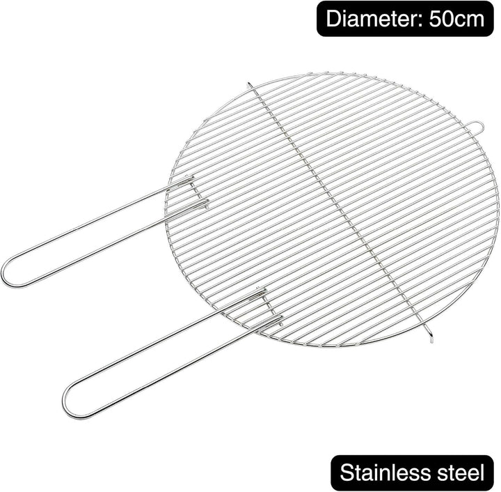 Barbecook Grillrost rund 50 cm mit zwei festen Haltegriffen für Holzkohlegrill, BBQ grill zubehör, e