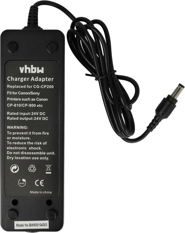 vhbw Akku-Ladegerät kompatibel mit Canon Selphy CP-100, CP1000, CP-1000 Drucker - Akku-Adapter für F