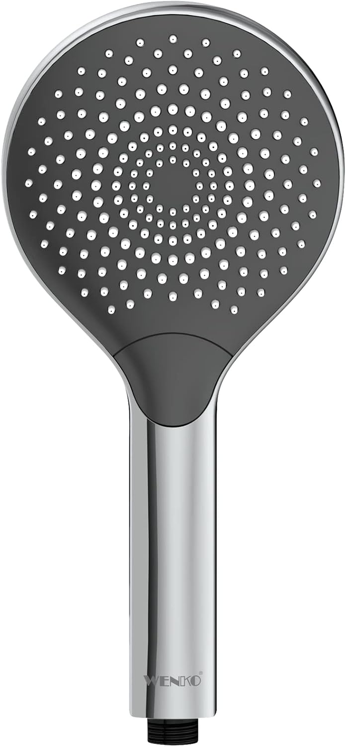 WENKO Wasserspar Duschkopf Watersaving, wassersparende Universal-Handbrause, Duschbrause mit nachhal
