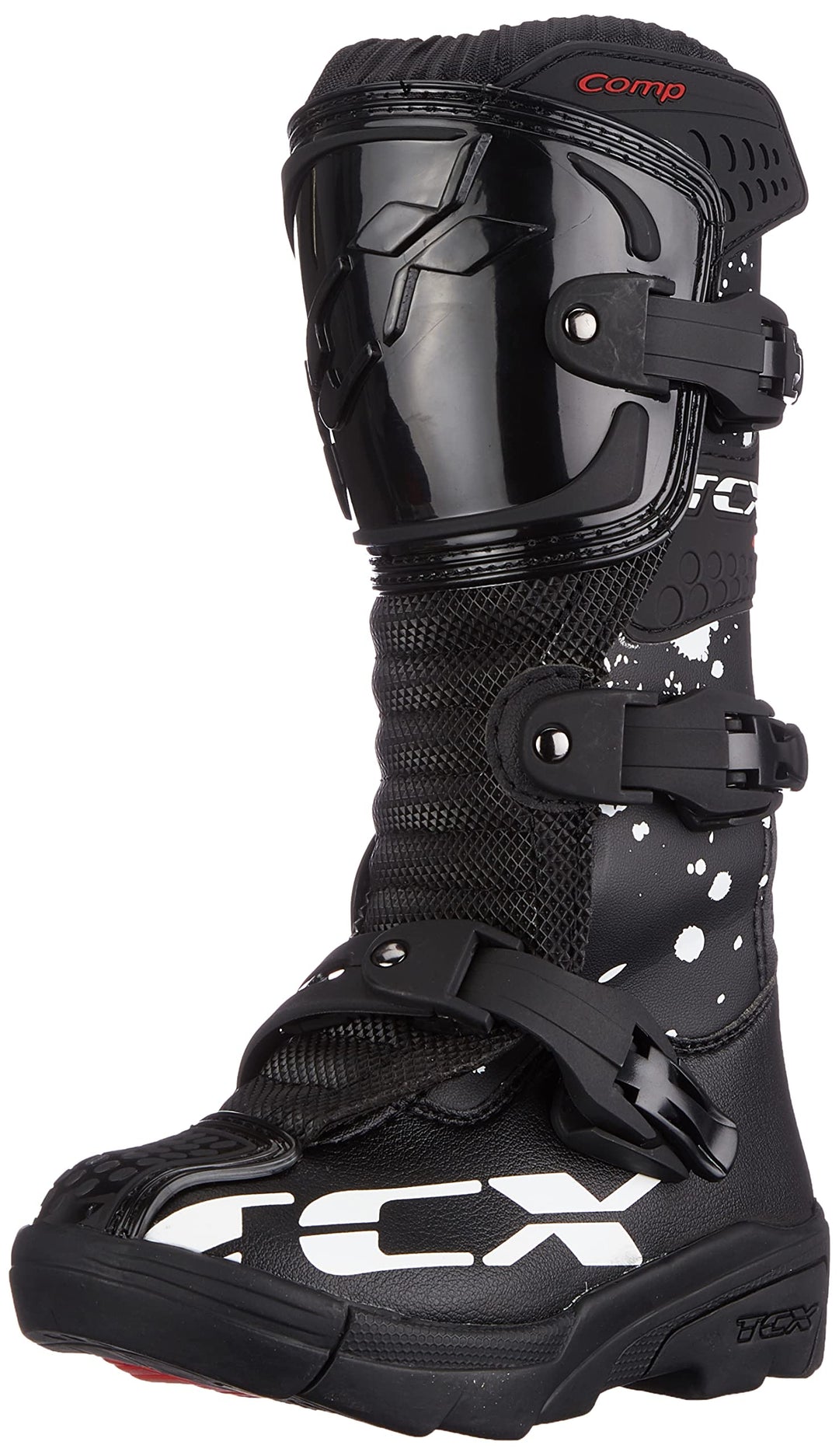 TCX Herren Motorcycle Boot 33 EU Scharwz Weiss, 33 EU Scharwz Weiss