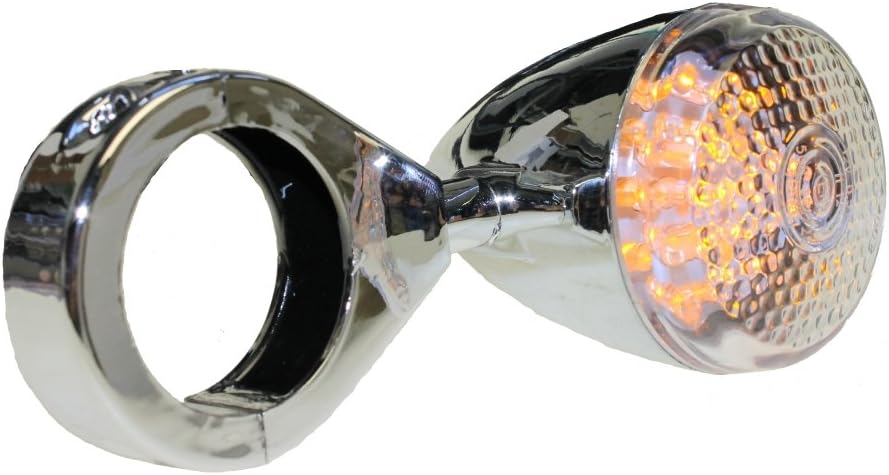 Motorrad Licht Scheinwerfer LED Harvey Chrom klar Zusatzscheinwerfer Nebellicht geeignet für Chopper