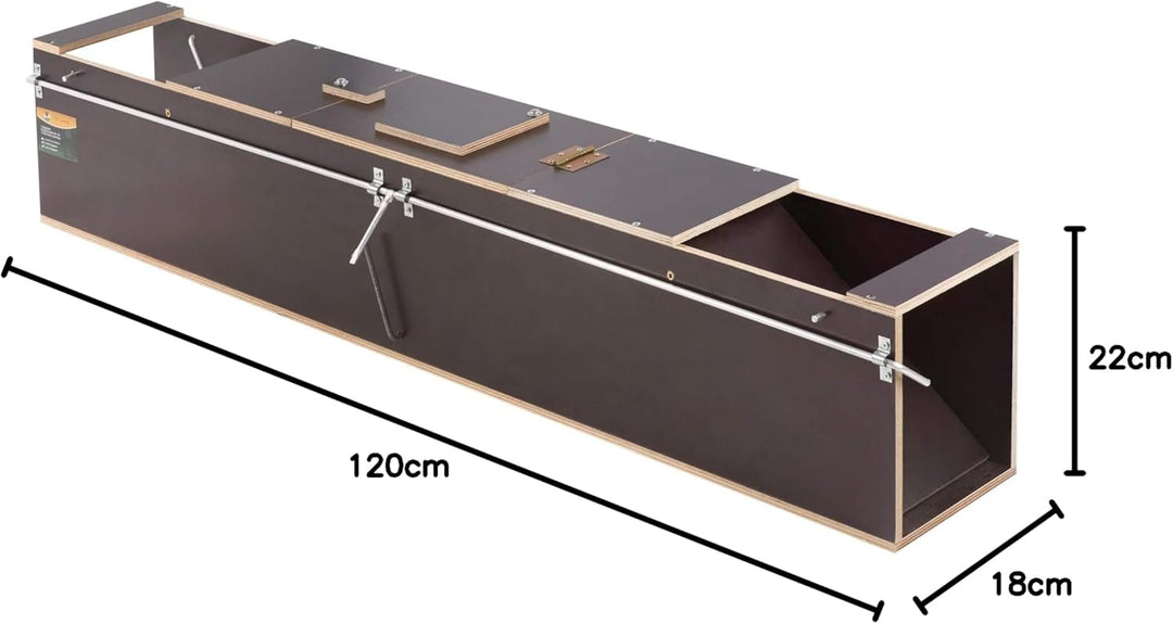 Marderfalle 120cm inkl Lockmittel Holzfalle Lebendfalle Kastenfalle Tierfalle Marderabwehr Falle