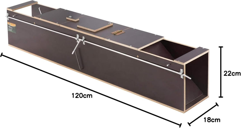 Marderfalle 120cm inkl Lockmittel Holzfalle Lebendfalle Kastenfalle Tierfalle Marderabwehr Falle