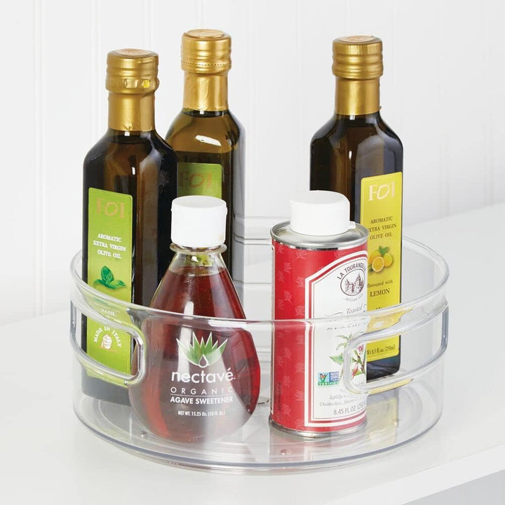 mDesign 2er-Set drehbares Kosmetiktablett – stilvolle Ablagefläche für Lotion, Kosmetik und Medikame
