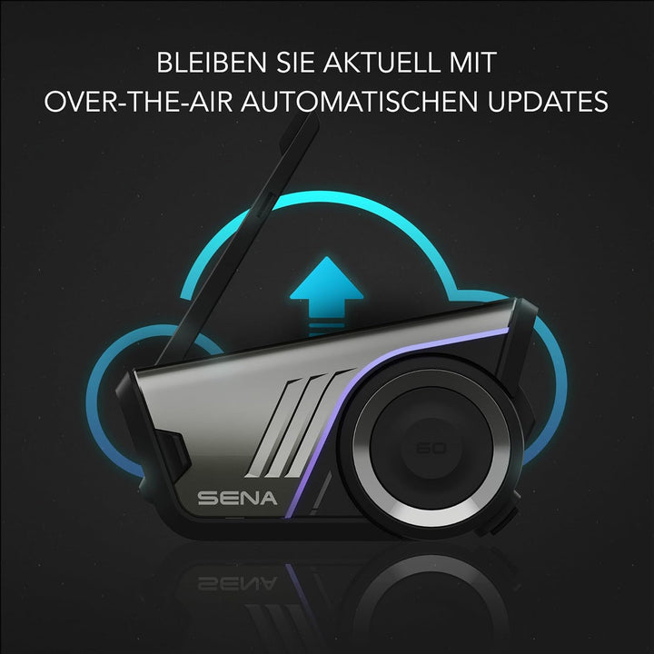 Sena 60S Motorrad-Kommunikationssystem Mesh 3.0, Wave, Bluetooth Intercom, IPX7 wasserdicht, 24 Std.