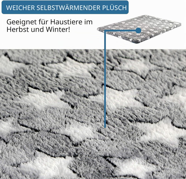 KROSER Hundebett Wasserdicht Wendbare Hundematte, Grau, 61x46 cm L 61 x B 46 x H 3 cm, L 61 x B 46 x