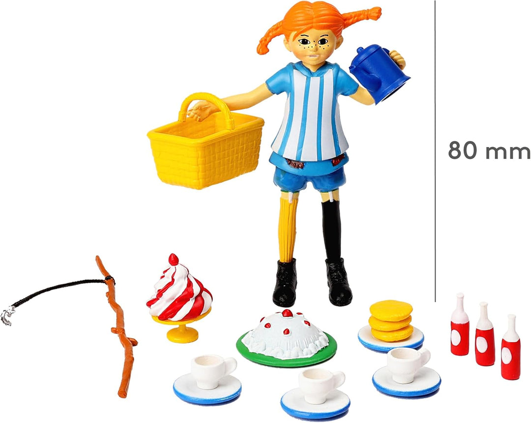 Pippi Langstrumpf Zubehör-Set Kaffeekränzchen – Offiziell Lizenziertes Produkt – Puppenhauszubehör f