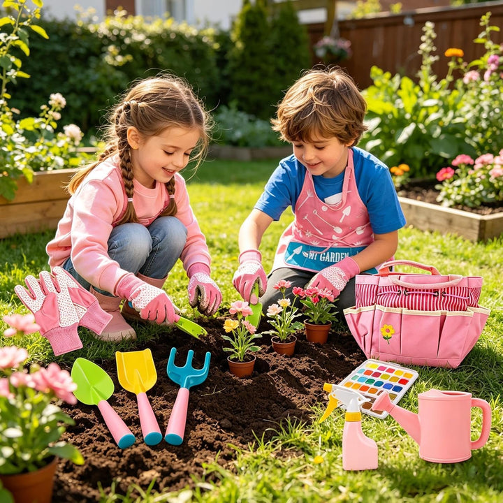 Generisch Garten-Set für Kinder Ergonomische Harke Handschuhe Schaufel | Outdoor-Spielzeug Gärtner-S