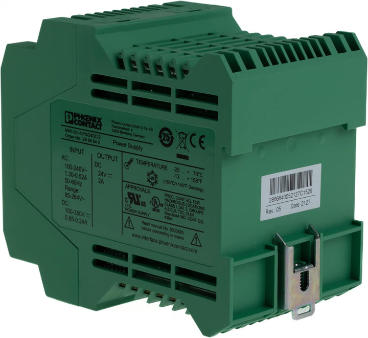 Phoenix Contact MINI-DC-UPS/24DC/2 DIN-Schienen USV Stromversorgung 48W, 24V dc / 2A