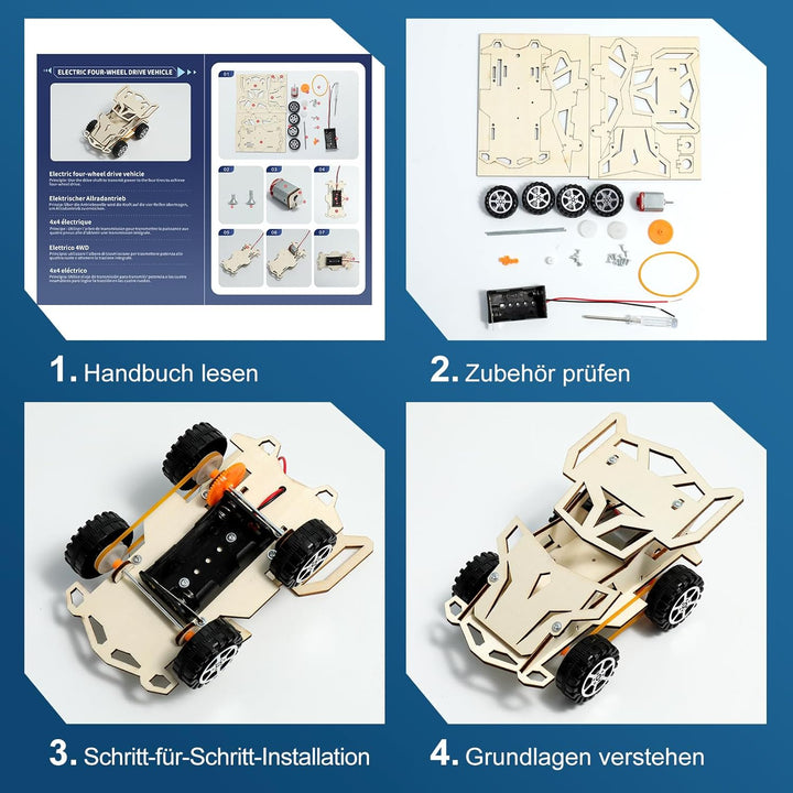 Experimente für Kinder ab 8 9 10 11 12 13 14, Auto Elektronik Baukasten, Experimentierkasten, Elektr