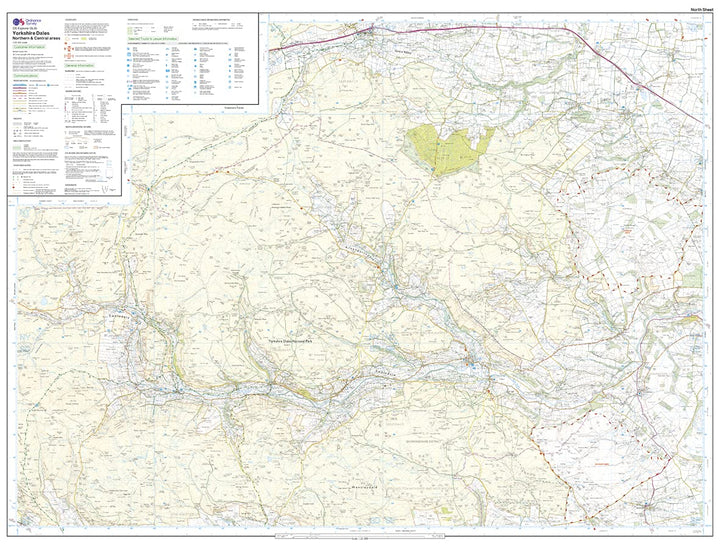 Yorkshire Dales Northern &amp; Central (OS Explorer Active Map), Karte