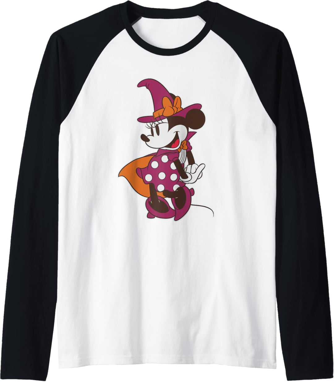 Disney Minnie Mouse in Witch Costume Halloween Raglan