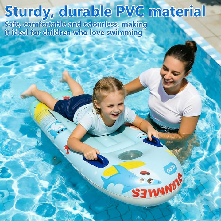 CIYIN Schwimmbrett Bodyboard Aufblasbar, Surfbrett Bodyboard mit Griffen, Schwimmhilfe Aufblasbar Ki