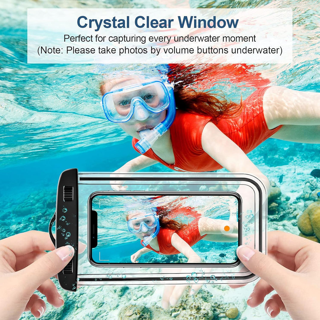 WindDancer wasserdichte Handyhülle - 2 Stück IPX8 Unterwasserhülle für Schwimmen - wasserfeste Handy