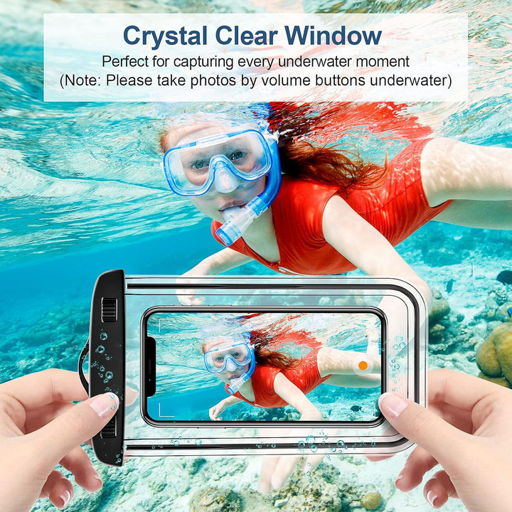 WindDancer wasserdichte Handyhülle - 2 Stück IPX8 Unterwasserhülle für Schwimmen - wasserfeste Handy