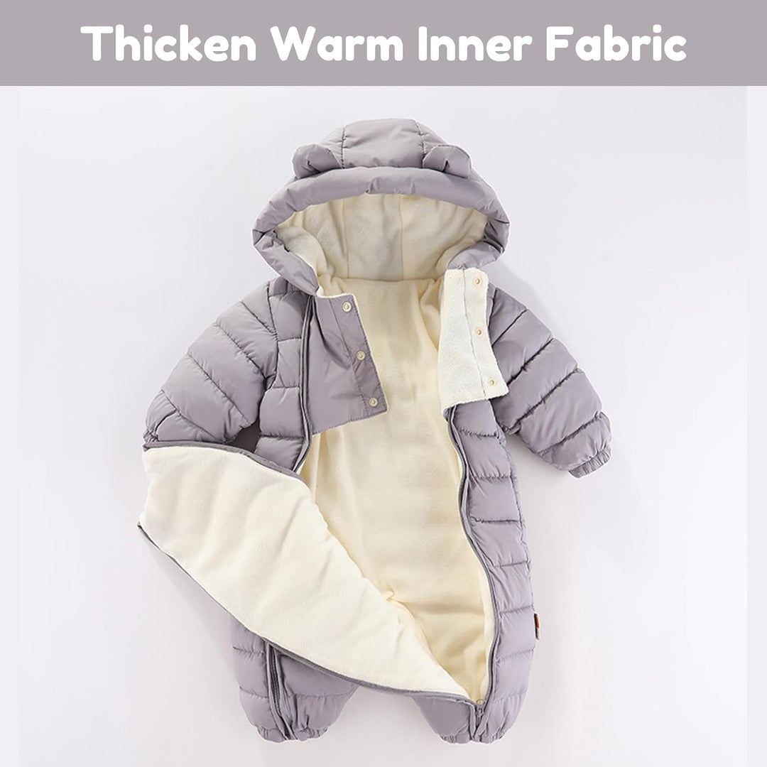 Baby Schneeanzug Overall Winter mit Kapuze Strampler Jungen Mädchen Säugling Schnee Tragen Dick Jump