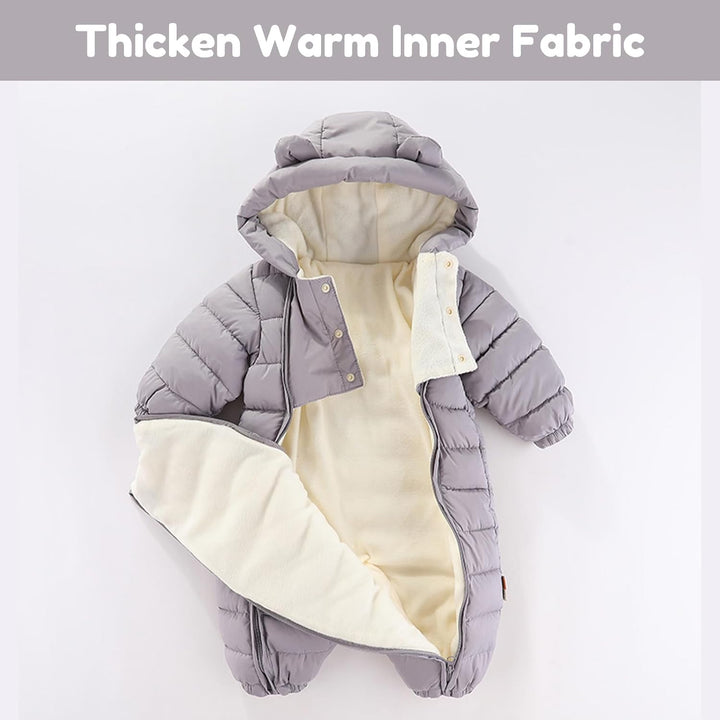 Baby Schneeanzug Overall Winter mit Kapuze Strampler Jungen Mädchen Säugling Schnee Tragen Dick Jump