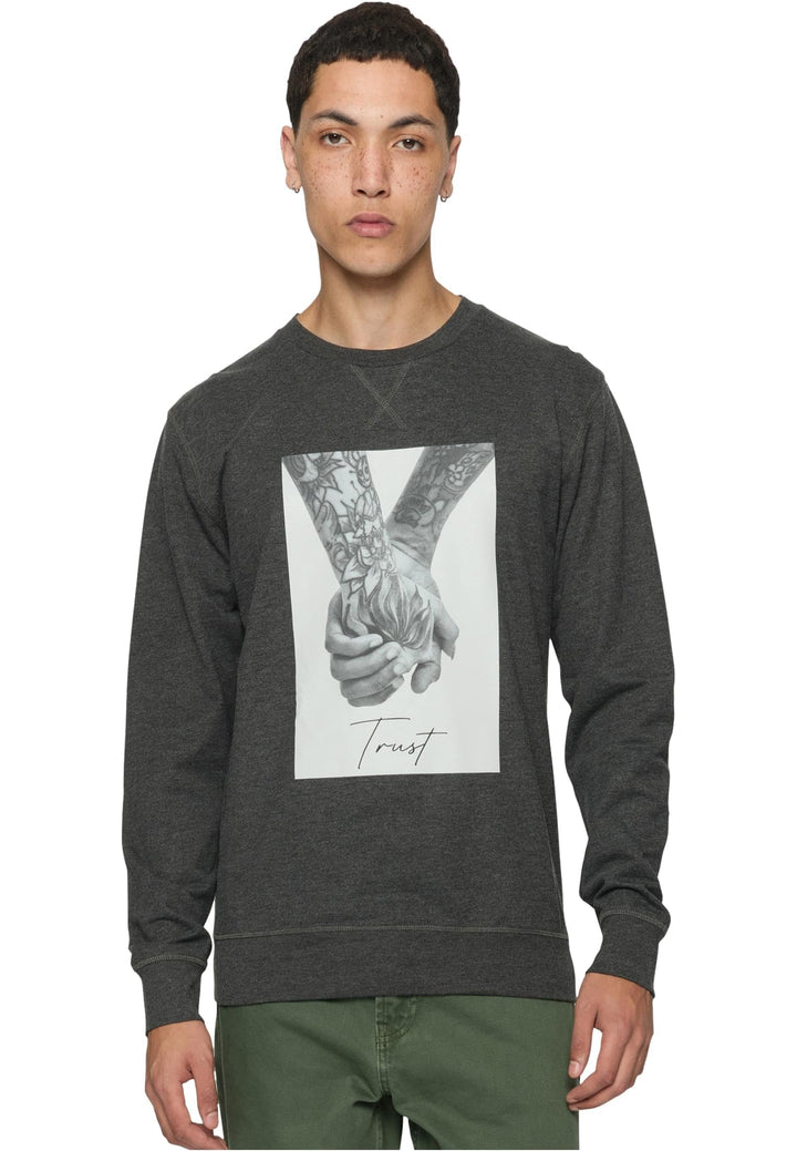 Mister Tee Herren Trust 2.0 Crewneck, Charcoal