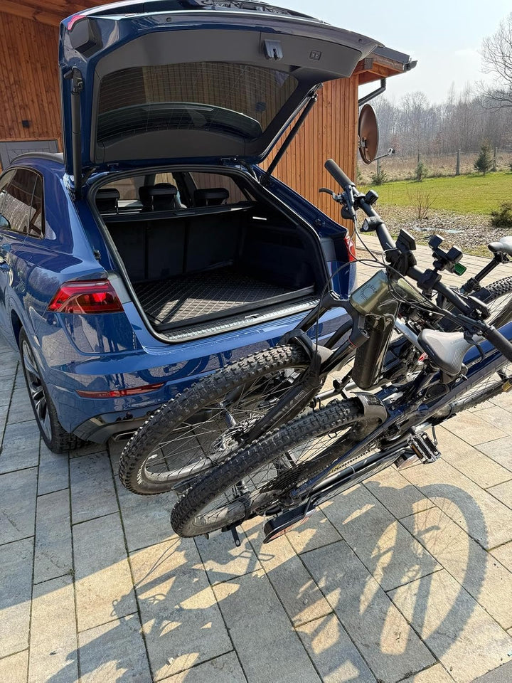 GEPCO Fahrradträger für 2 Fahrräder E-Bikes bis 60kg für Anhängerkupplung klappbar faltbar abschlies