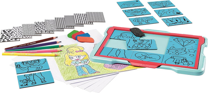 MAPED Creativ – Textur'Art Fashion – Malen durch Schrubben – Zeichentablett – Kreative Freizeitbesch