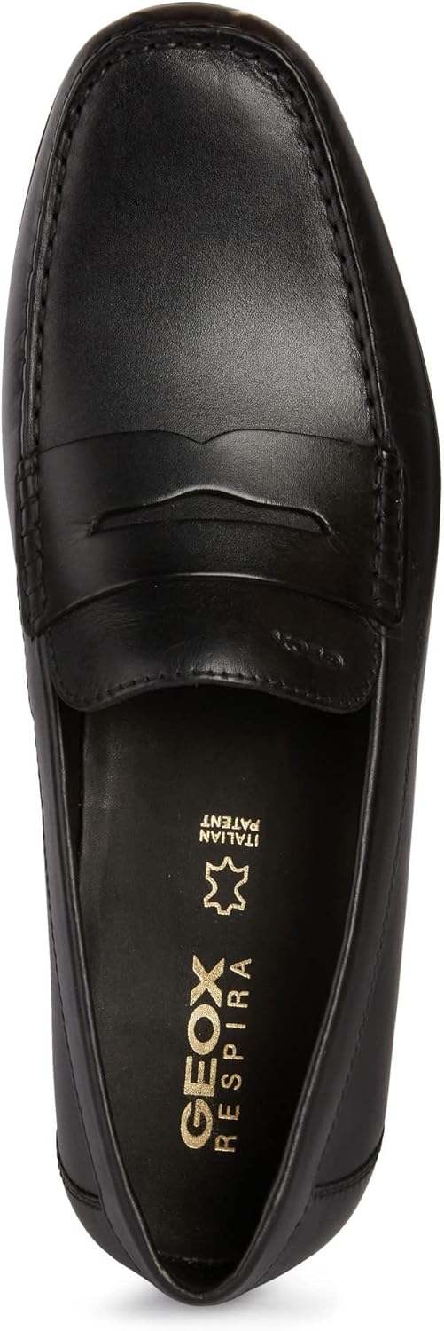 Geox Herren U Ascanio A Mokassins 45 EU Schwarz, 45 EU Schwarz