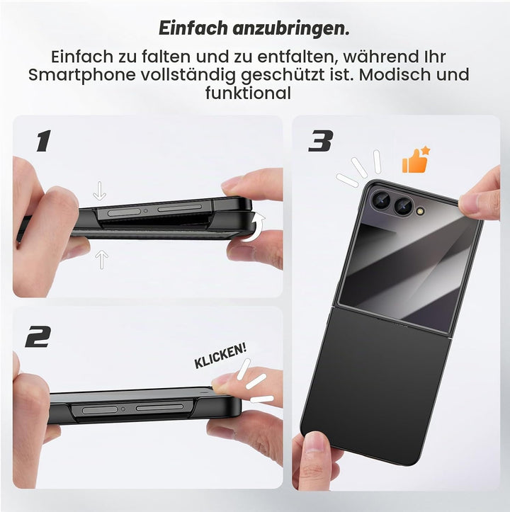 Doeshine für Samsung Galaxy Z Flip 7 Hülle, Anti-Peeping Displayschutzfolie, Ultra Dünn, Lightweight