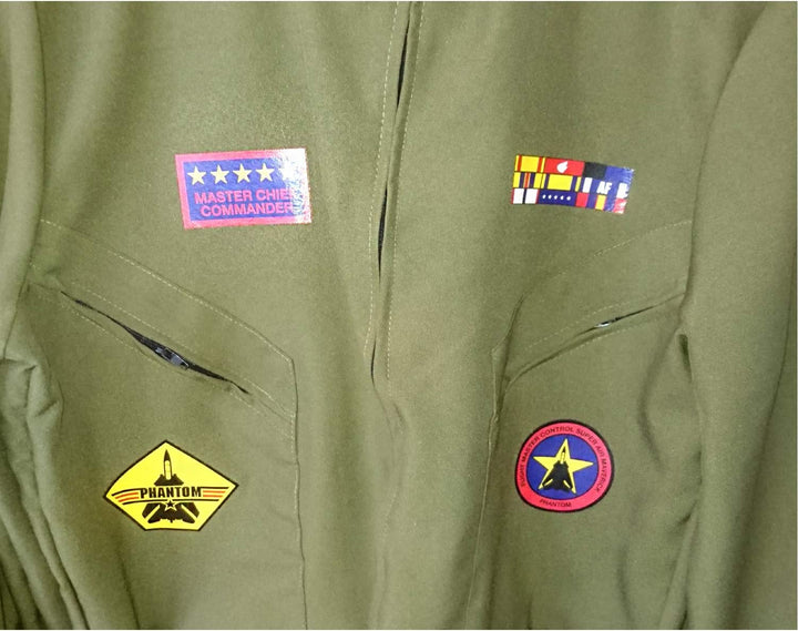 Fritz Fries & Söhne GmbH & Co Herren Kostüm Kampfpilot Overall grün Militär Pilot Flieger-Uniform (L