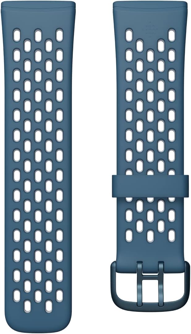 Fitbit Unisex-Adult Versa 3/Sense Armband (Small) Saphir/Nebelgrau L, Saphir/Nebelgrau L
