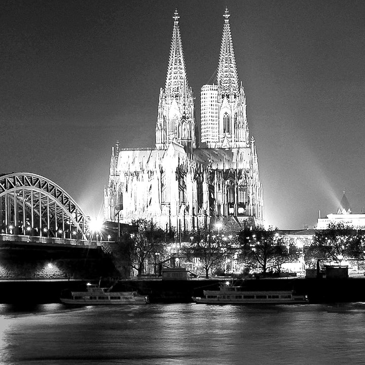 Runa Art Wandbilder Köln 5 Teilig Bild auf Vlies Leinwand Deko Wohnzimmer Schlafzimmer Skyline Schwa