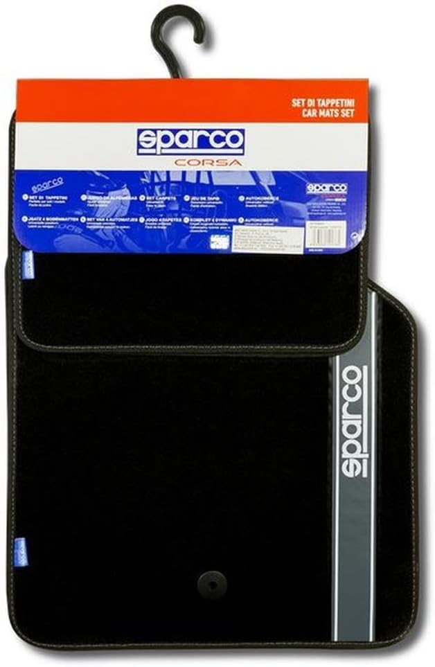 Sparco Automatten Sparco silber/schwarz (Type B) TEPPICH TEPPICH STRADA TEPPICH SILBER, TEPPICH STRA