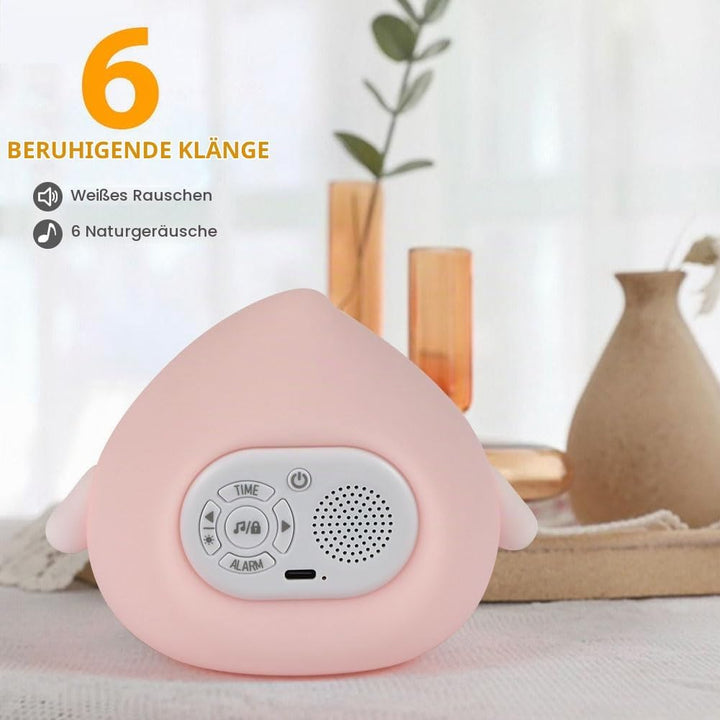 HOTUT Kinder Lichtwecker,Schlaftrainer Kinder mit Nachtlichtern,6 White Noise Kinderwecker,Digitaler