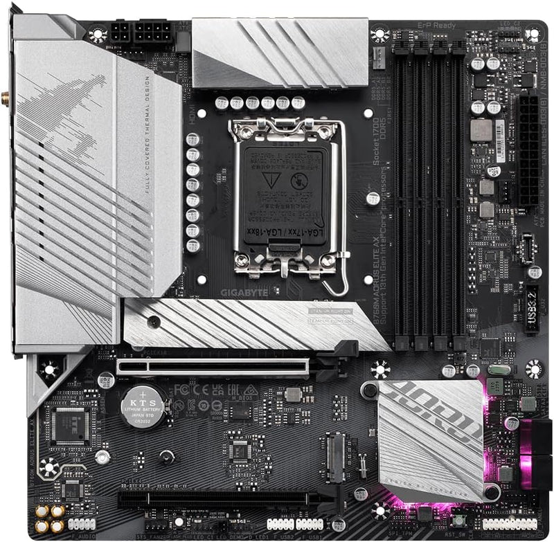 PagrindinÄ— plokštÄ— MB B760 S1700 MATX/B760M AORUS Elite AX GIGABYTE