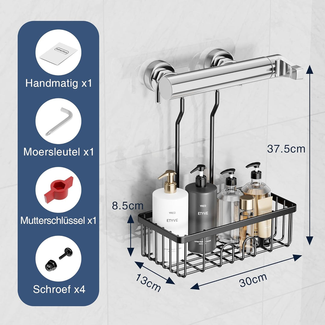 Pickpiff Duschablage Zum Hängen Schwarz Duschregal Duschkorb Shampoo Halterung Für Dusche Shower She