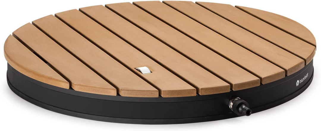 blumfeldt Cool Breeze - Gartendusche, Campingdusche, WPC, Aluminium, Holzoptik, Tragegriff, Gartendu