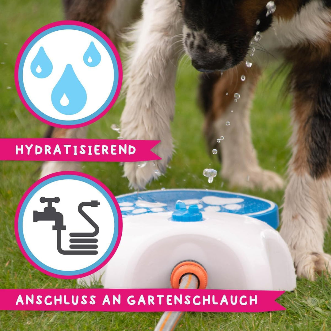CoolPets Splash Water Fountain - Wasserspass für Haustiere - Lieferung mit Zwei Düsen - Trinkwasser
