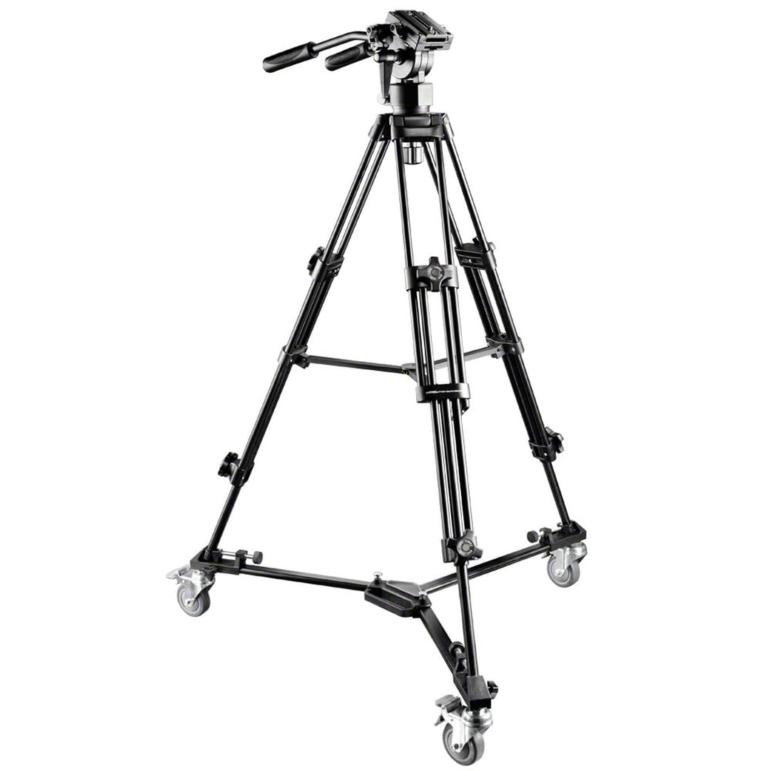 Walimex Pro EI-9901 Video-Pro-Stativ inkl. Stativwagen WT-600 (max. Höhe 138 cm, Videoneiger, Mittel