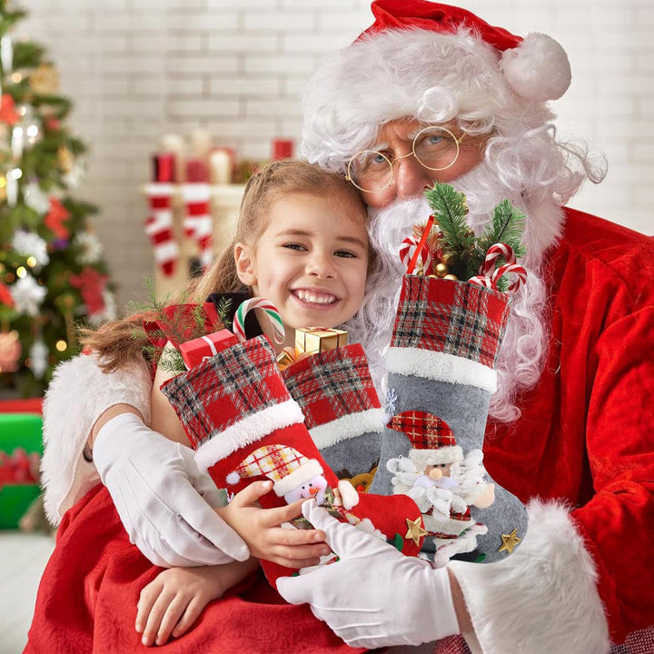 Nikolausstrumpf, 3 STK. Nikolausstiefel, Weihnachtsstrumpf Nikolausstiefel zum Befüllen, Weihnachtss