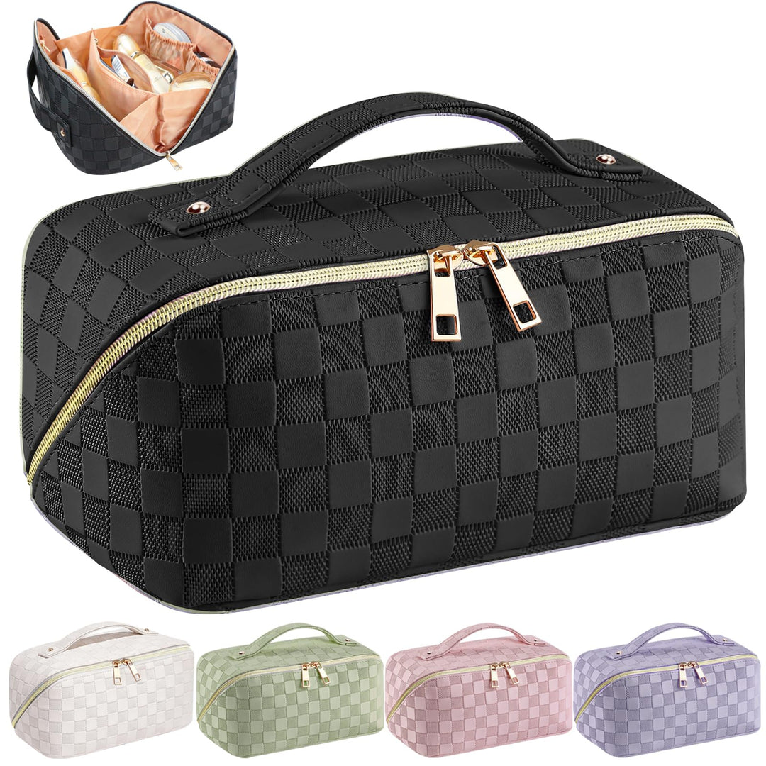 Reise Kosmetiktasche Damen mit Grossem,Tragbare Reise Make Up Tasche,Wasserdichter Schminktasche kul