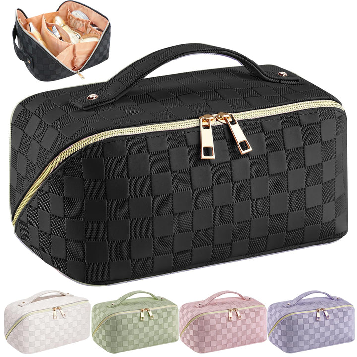 Reise Kosmetiktasche Damen mit Grossem,Tragbare Reise Make Up Tasche,Wasserdichter Schminktasche kul