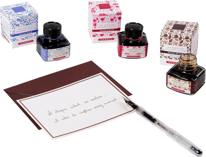 J.Herbin Herbin 13746T - Tintenflakon, parfümiert, ''Les subtiles'', ideal für Schreibfeder und Roll