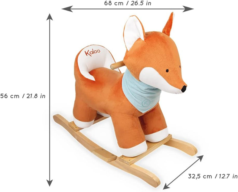 Kaloo - Les Amis - Stofftier, Fuchs Paprika als Schaukeltier, Höhe der Sitzfläche 35 cm - ab 12 Mona