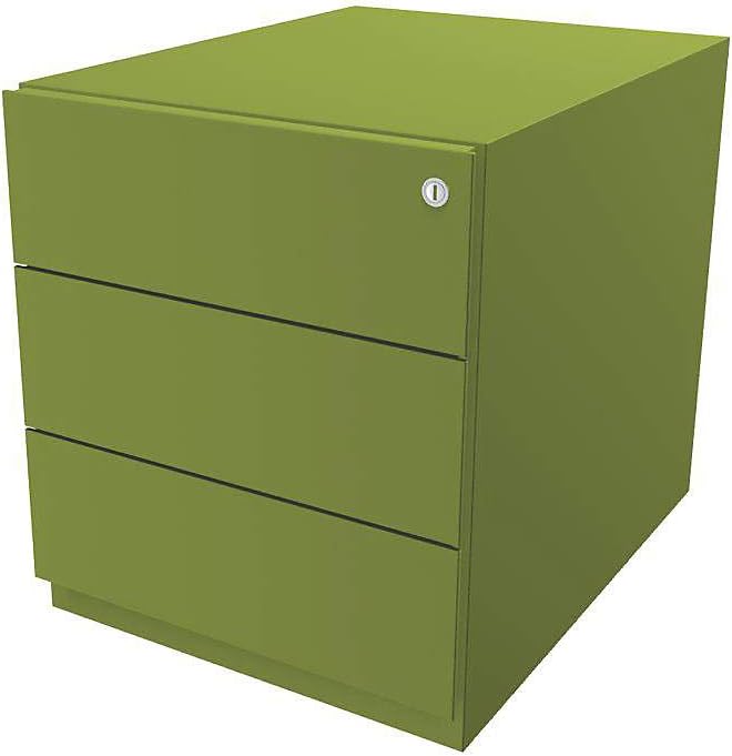 BISLEY Rollcontainer Note mit Griffleiste, 3 Universalschubladen, Metall, 696 Verkehrsweiss, 56.5 x