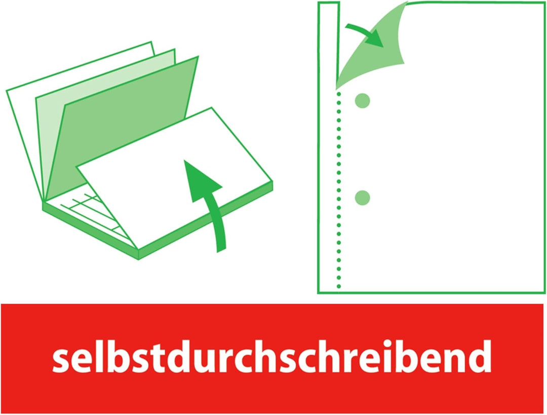 SIGEL SD031 Rechnungen, A5, 2x40 Blatt, selbstdurchschreibend, 5er Pack