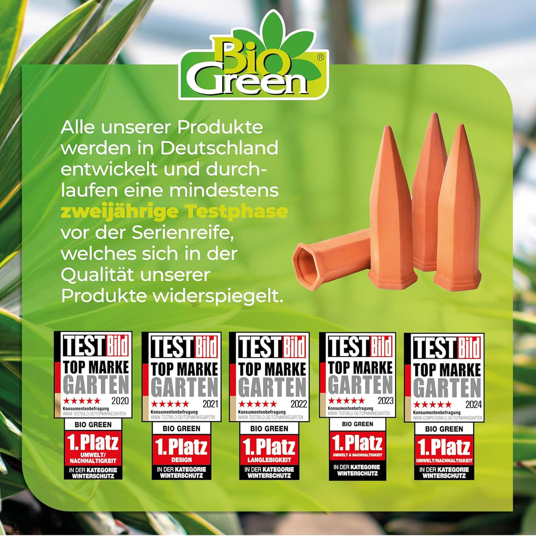 BioGreen 40er-Set Bewässerungssystem Hydro Wine für Balkon- und Kübelpflanzen | Tonkegel passend für