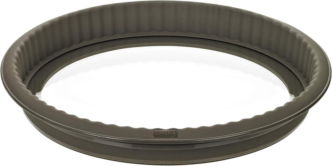 Lurch 85009 Flexiform Quicheform aus Silikon mit Glasboden 26 cm, Braun