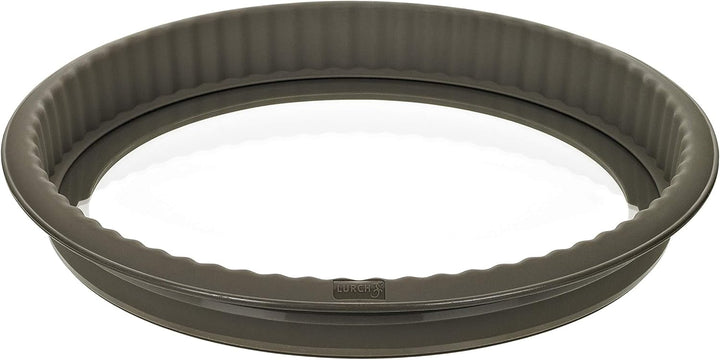 Lurch 85009 Flexiform Quicheform aus Silikon mit Glasboden 26 cm, Braun