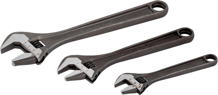 Bahco ADJUST 3 Rollgabelschlüssel Set 3-teilig, 16 degree head angle. 1 Schwarz, 1 Schwarz